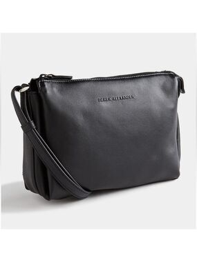 Derek Alexander Black Leather Organizer Bag Purse.